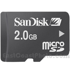 Sandisk 2GB microSD/TransFlash Card