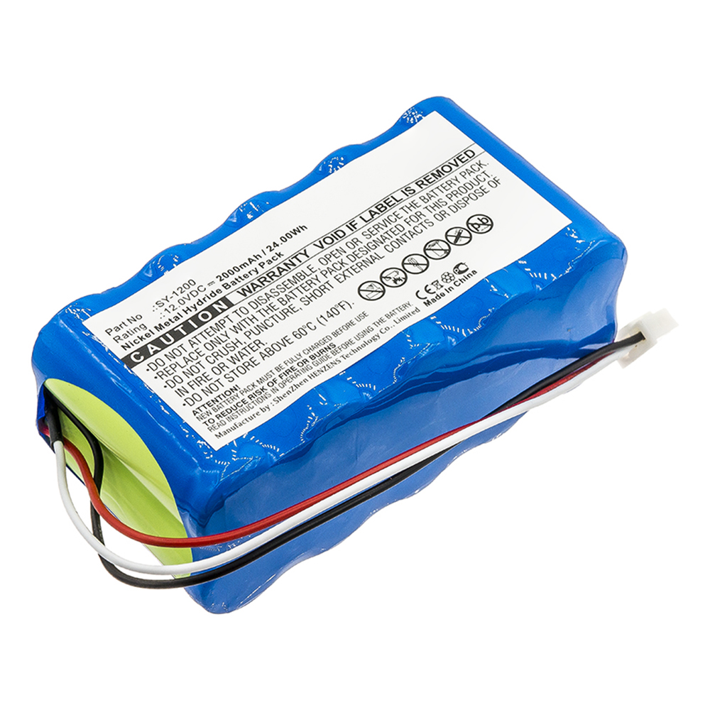 Synergy Digital Medical Battery, Compatible with Smiths SY-1200 Medical Battery (Ni-MH, 12V, 2000mAh)
