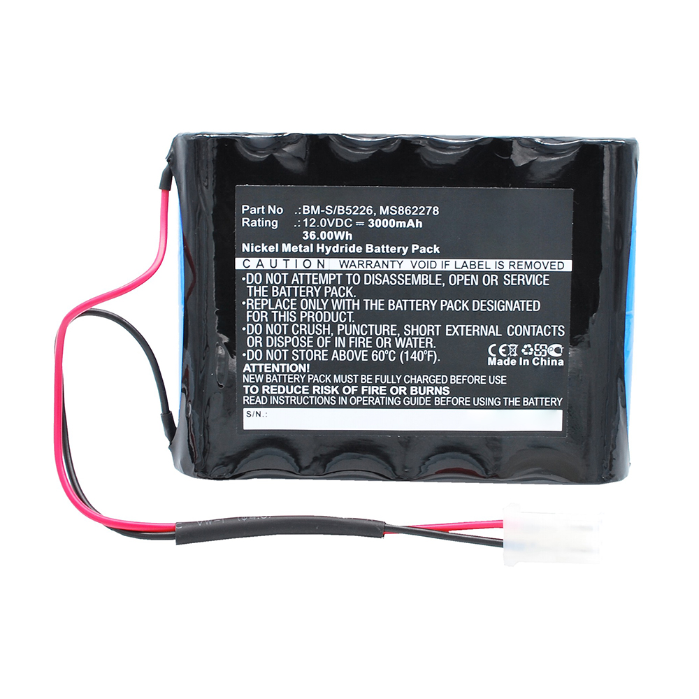 Synergy Digital Medical Battery, Compatible with 862278 Medical Battery (12V, Ni-MH, 3000mAh)