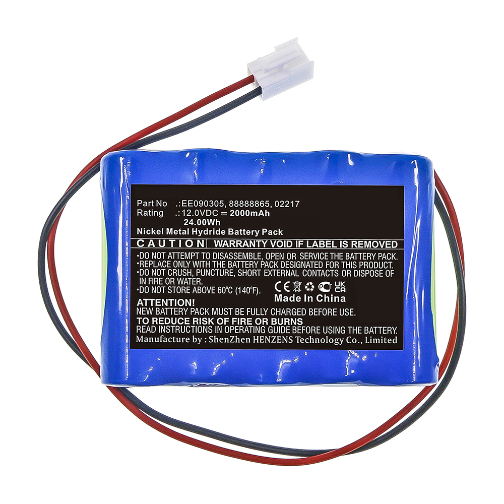 Synergy Digital Medical Battery, Compatible with 2217 Medical Battery (12V, Ni-MH, 2000mAh)