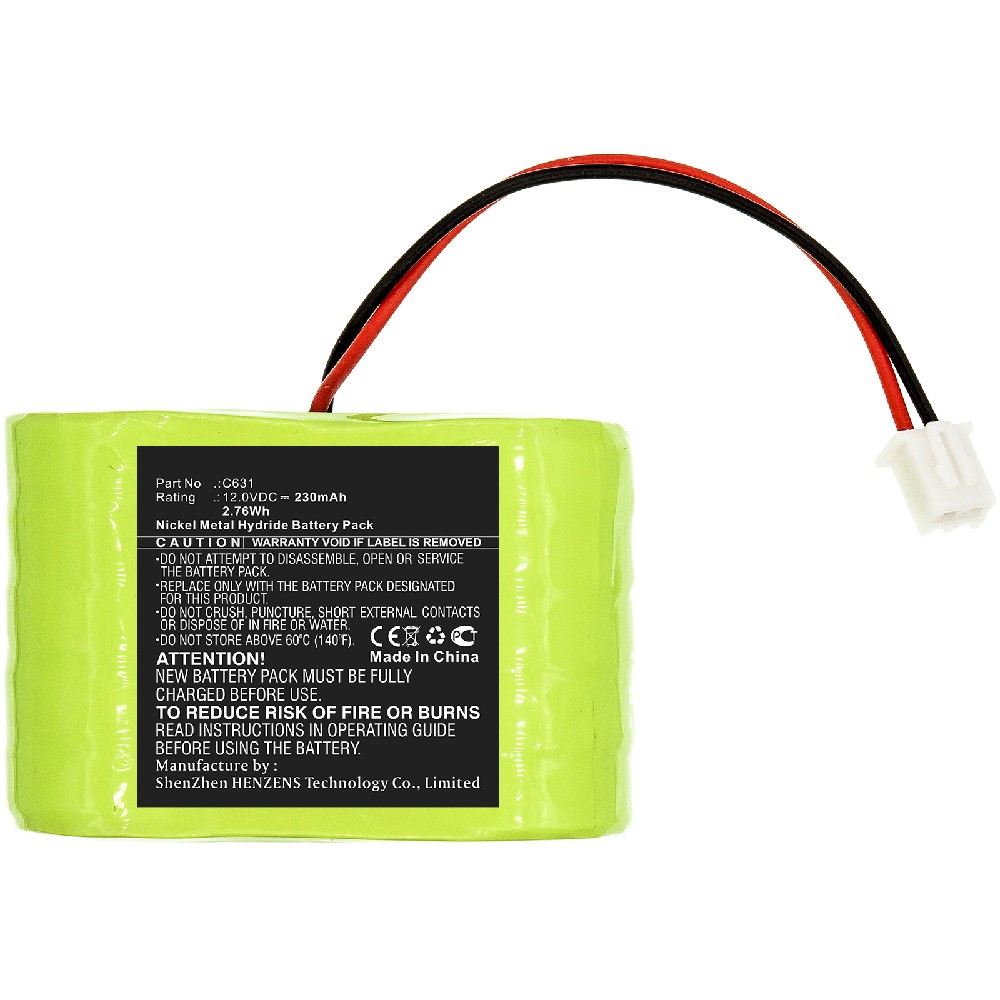 Synergy Digital Medical Battery, Compatible with C631 Medical Battery (12V, Ni-MH, 230mAh)