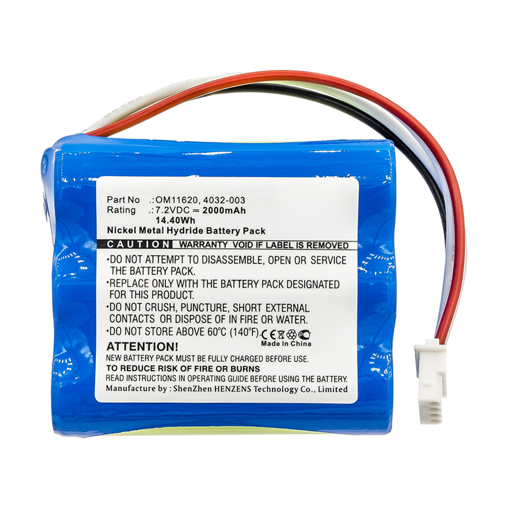 Synergy Digital Medical Battery, Compatible with 4032-003 Medical Battery (7.2V, Ni-MH, 2000mAh)