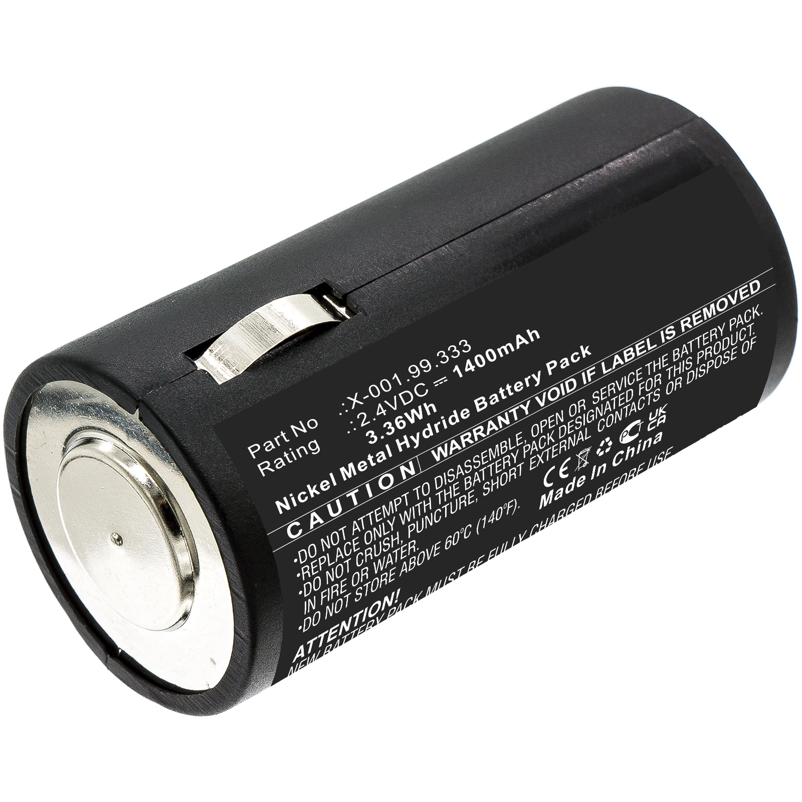 Synergy Digital Medical Battery, Compatible with Heine X-001.99.333 Medical Battery (Ni-MH, 2.4V, 1400mAh)