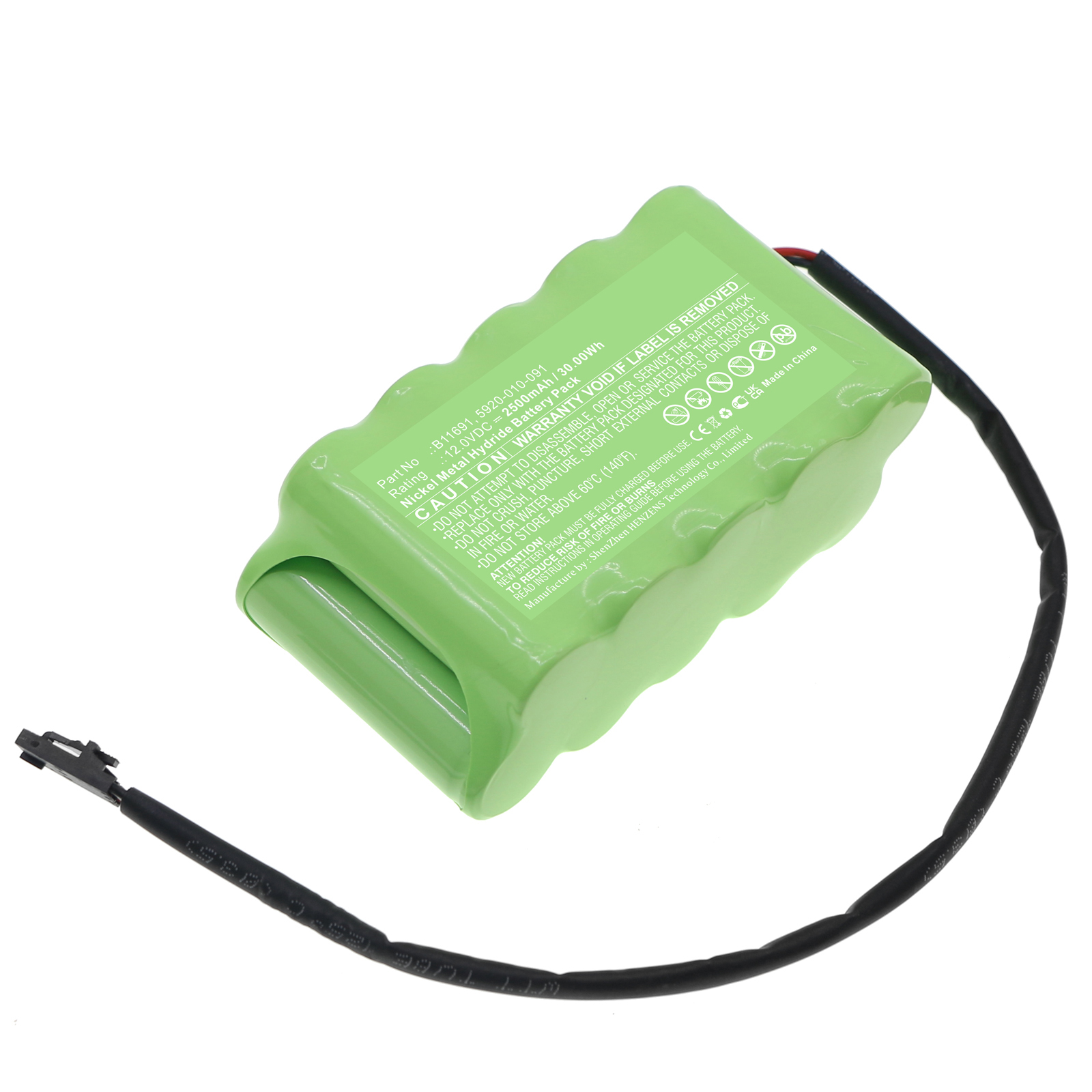Synergy Digital Medical Battery, Compatible with Stryker 5920-010-091 Medical Battery (Ni-MH, 12V, 2500mAh)