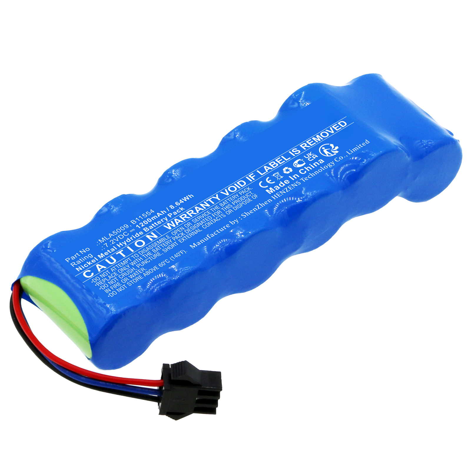 Synergy Digital Medical Battery, Compatible with Micro Medical B11554 Medical Battery (Ni-MH, 7.2V, 1200mAh)