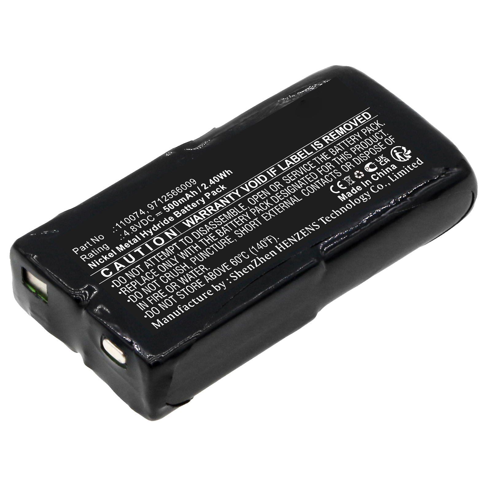 Synergy Digital Medical Battery, Compatible with Schiller 9712566009 Medical Battery (Ni-MH, 4.8V, 500mAh)