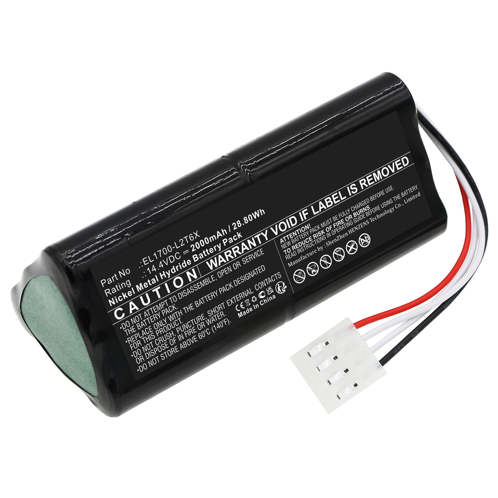 Synergy Digital Medical Battery, Compatible with Amico EL1700-L2T6X Medical Battery (Ni-MH, 14.4V, 2000mAh)