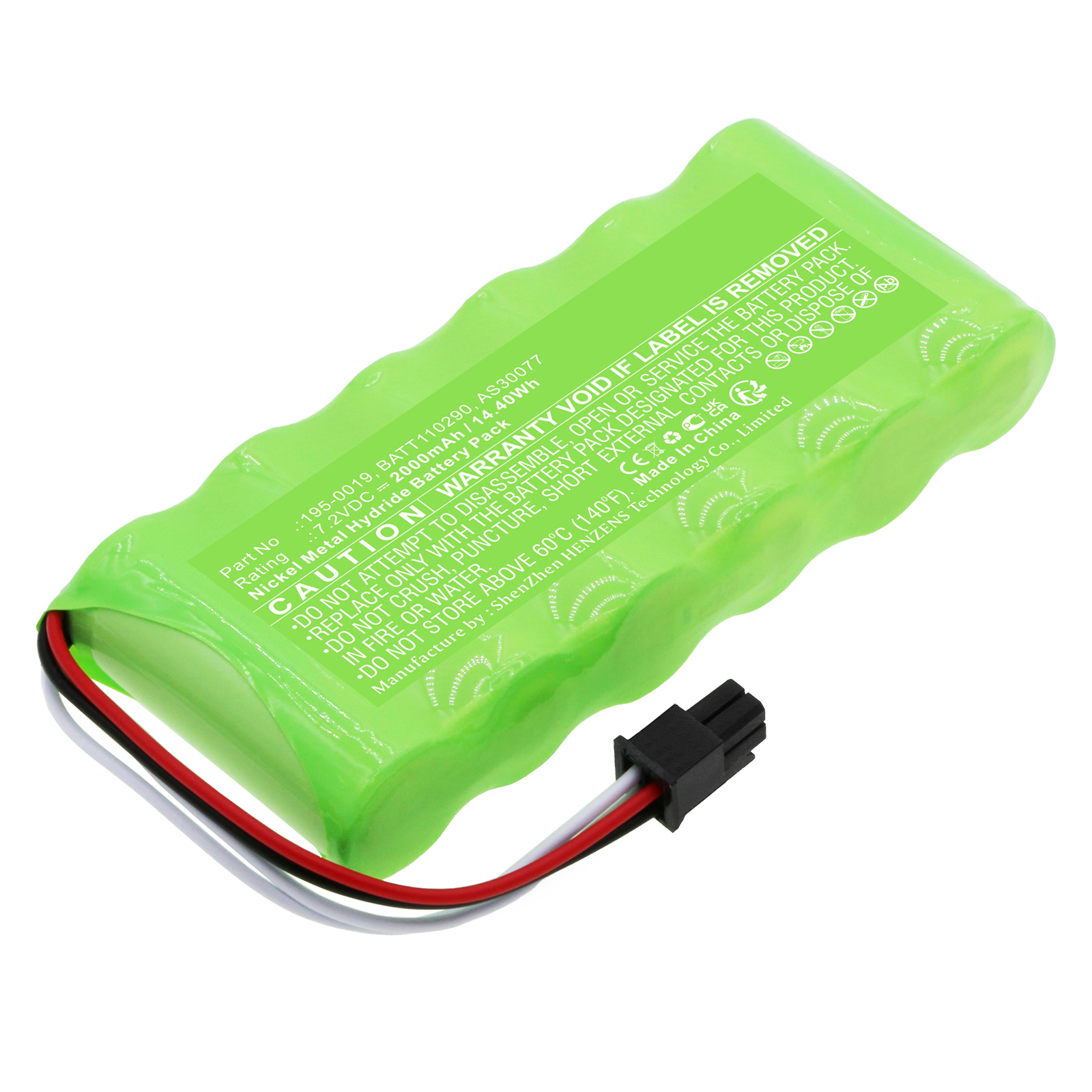 Synergy Digital Medical Battery, Compatible with Aspect Medical System 195-0019 Medical Battery (Ni-MH, 7.2V, 2000mAh)