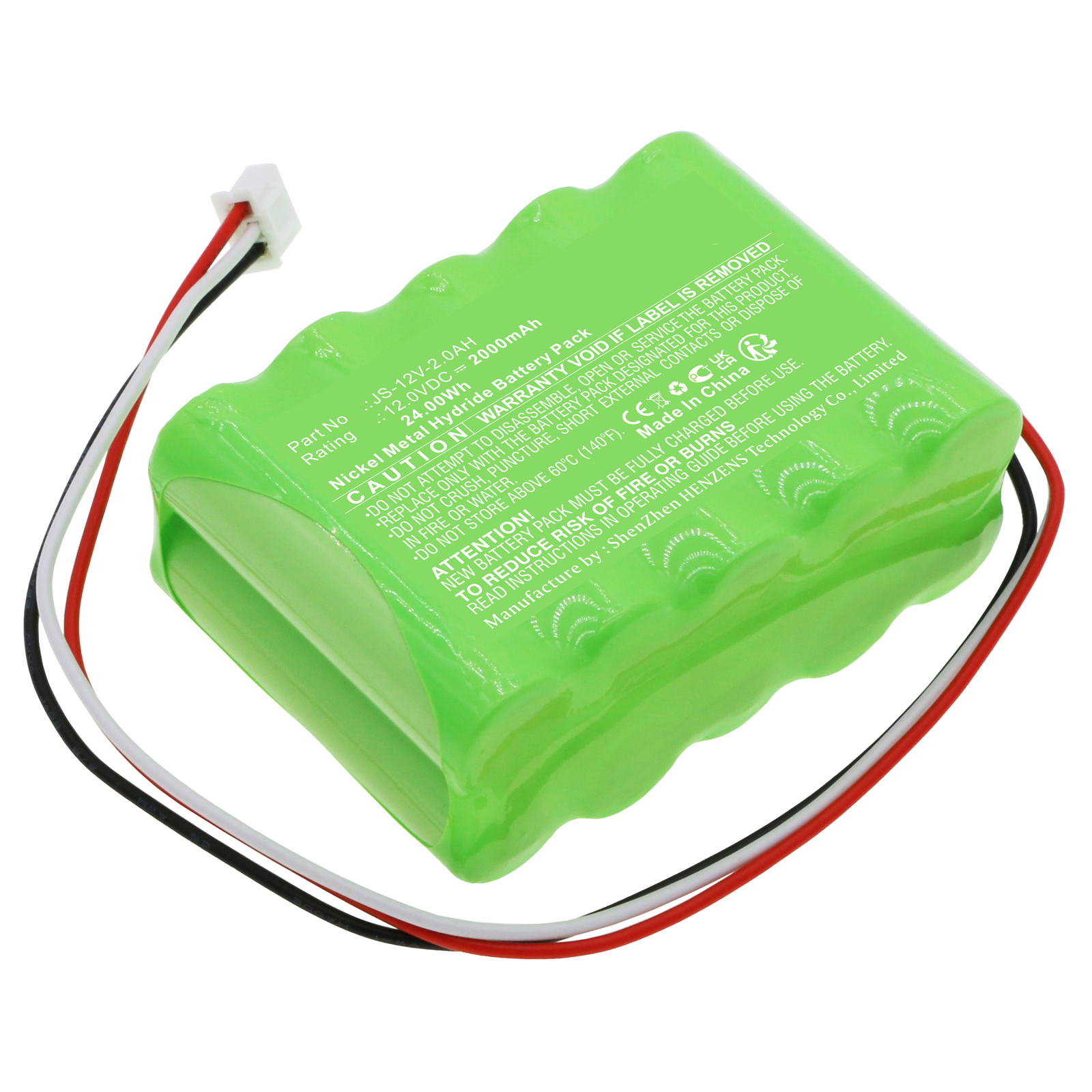 Synergy Digital Medical Battery, Compatible with SinoMDT JS-12V-2.0AH Medical Battery (Ni-MH, 12V, 2000mAh)