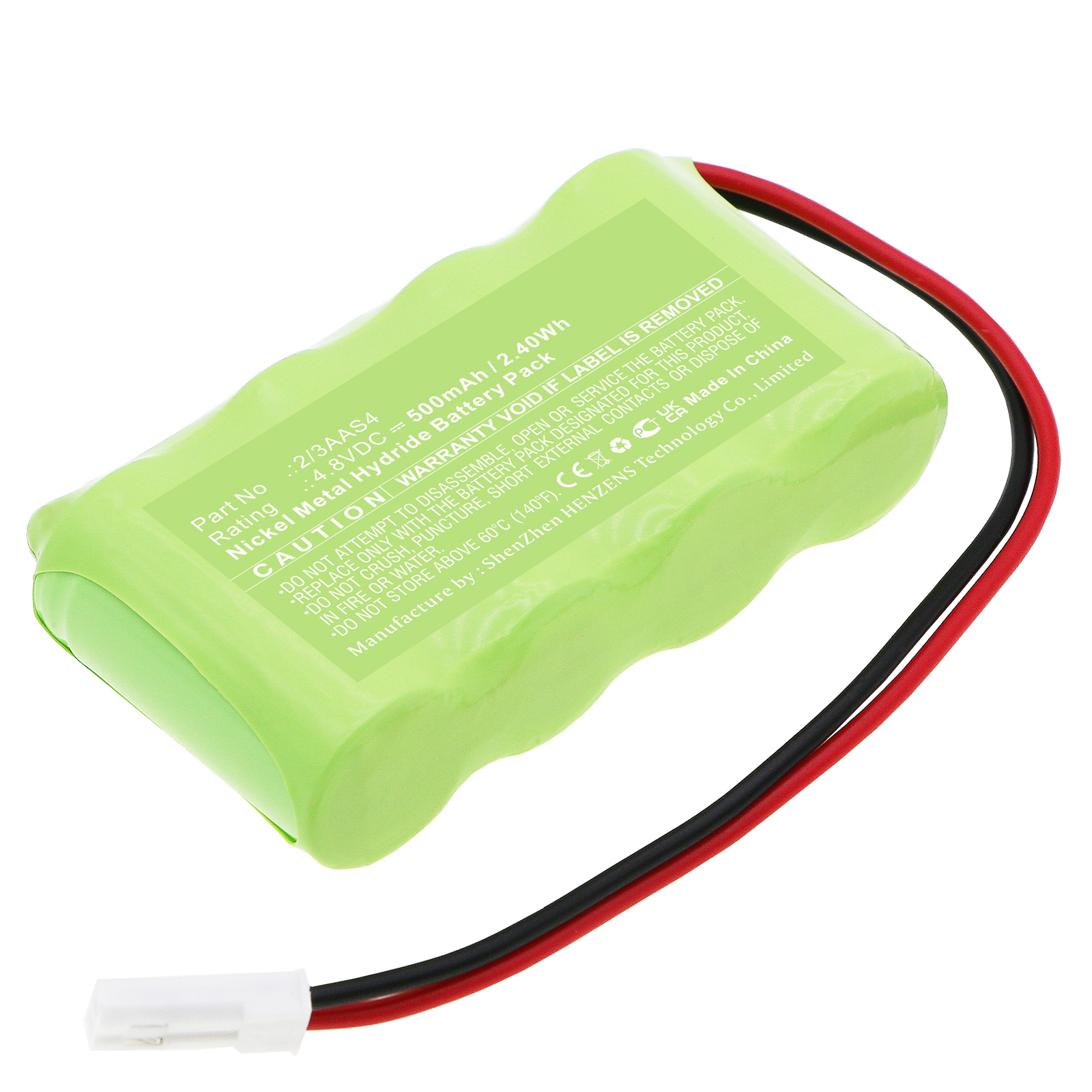 Synergy Digital Medical Battery, Compatible with Kejian 2/3AAS4 Medical Battery (Ni-MH, 4.8V, 500mAh)