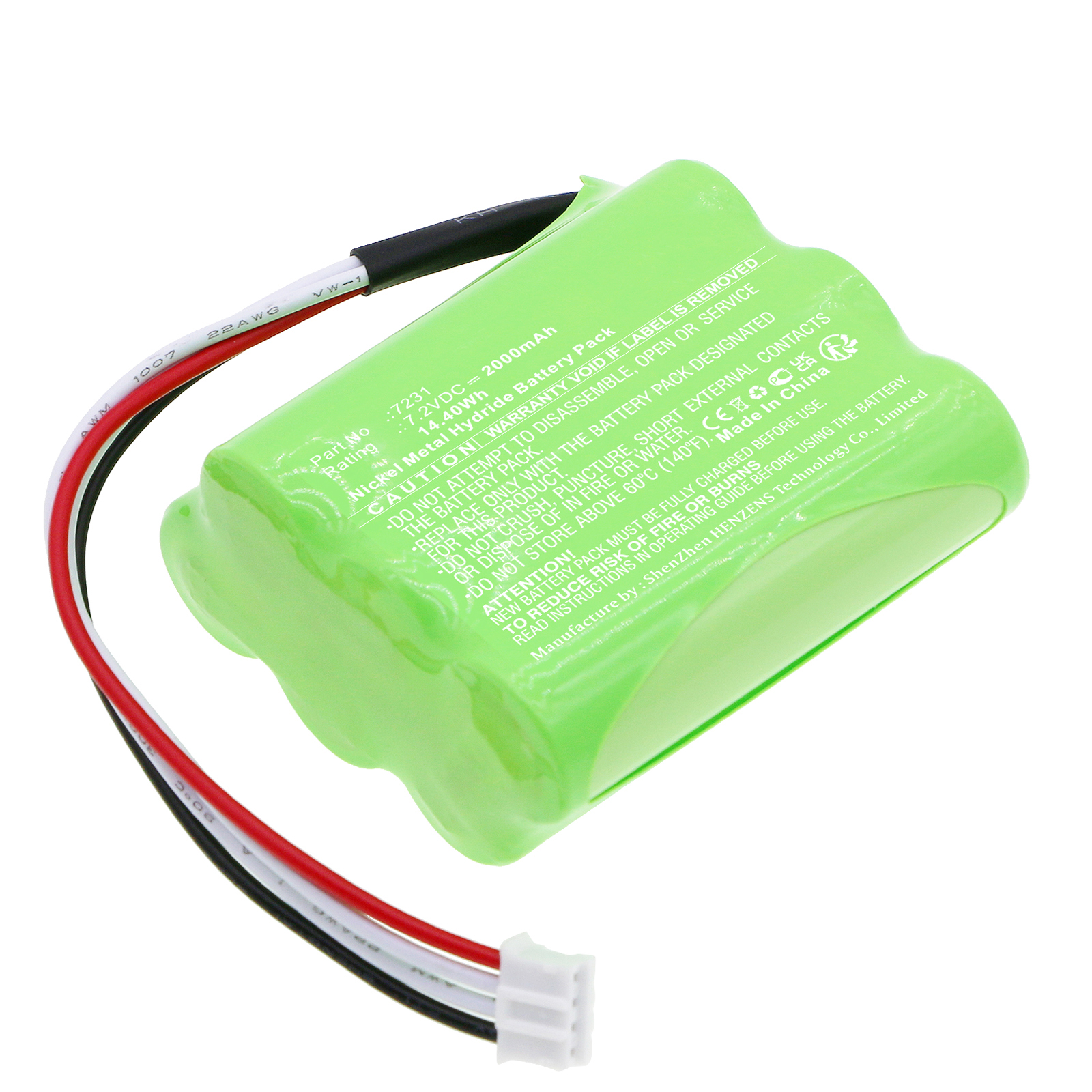 Synergy Digital Medical Battery, Compatible with Zevex 7231 Medical Battery (Ni-MH, 7.2V, 2000mAh)