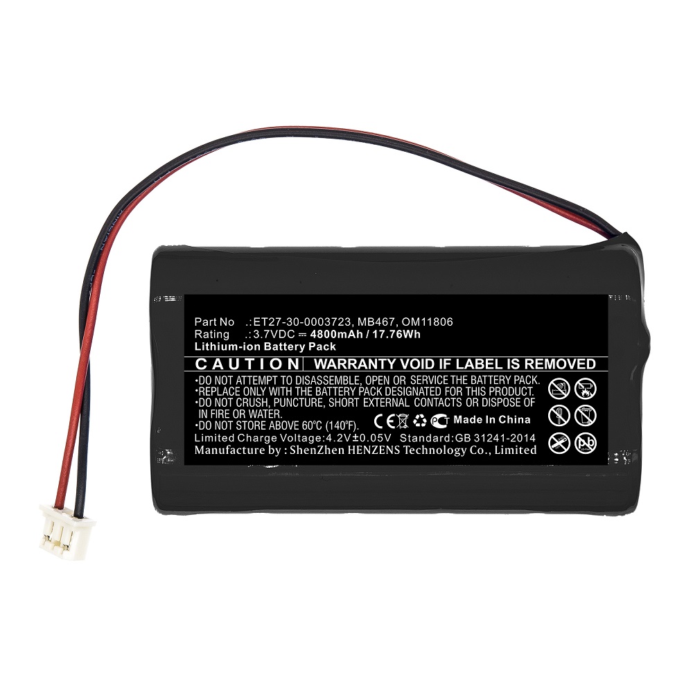 Synergy Digital Medical Battery, Compatible with KARL STORZ ET27-30-0003723 Medical Battery (Li-ion, 3.7V, 4800mAh)