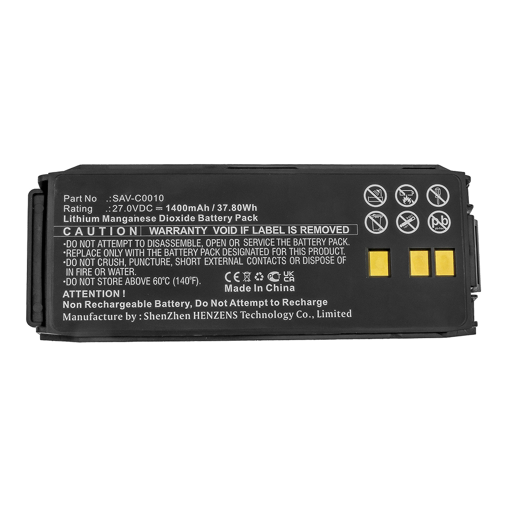 Synergy Digital Medical Battery, Compatible with SaverOne SAV-C0010 Medical Battery (Li-MnO2, 27V, 1400mAh)