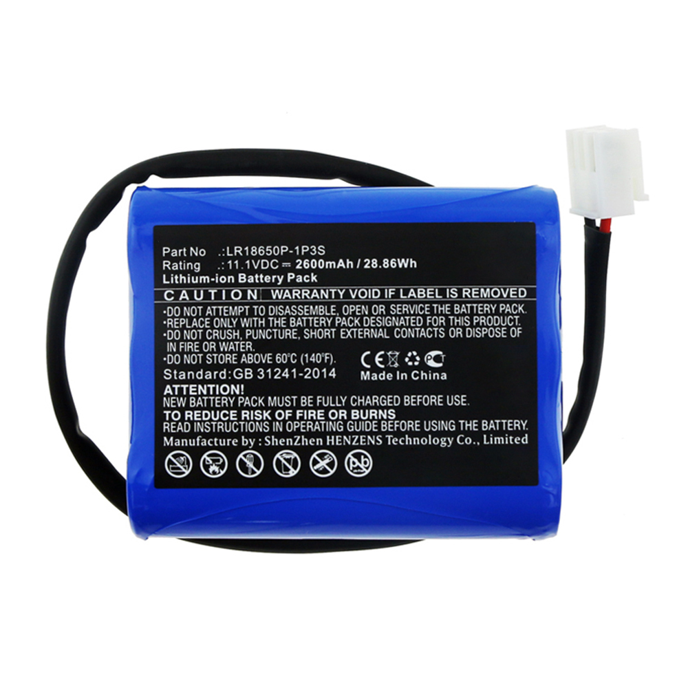 Synergy Digital Medical Battery, Compatible with Solaris LR18650P-1P3S Medical Battery (Li-ion, 11.1V, 2600mAh)