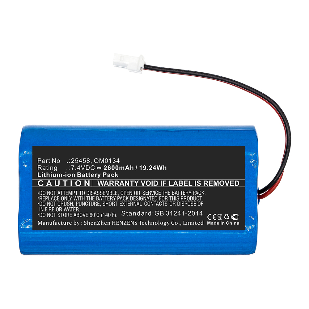 Synergy Digital Medical Battery, Compatible with SurgiTel 25458 Medical Battery (Li-ion, 7.4V, 2600mAh)