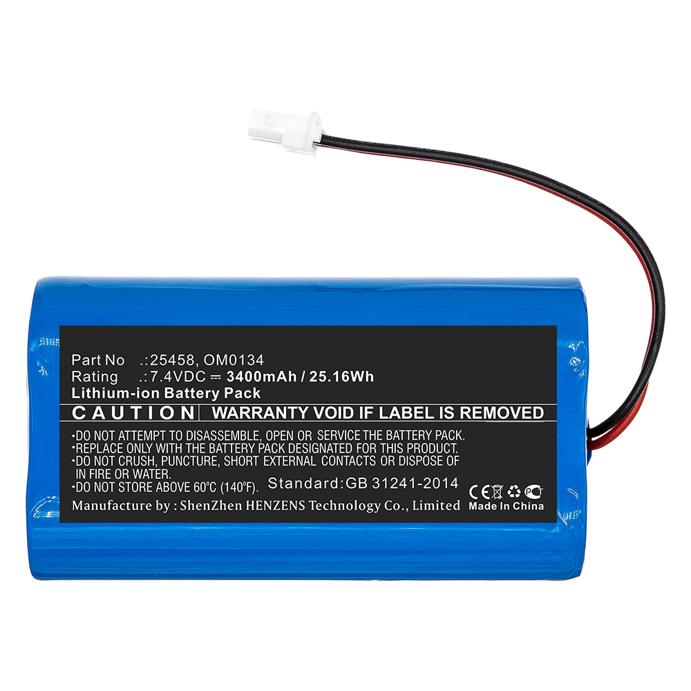 Synergy Digital Medical Battery, Compatible with SurgiTel 25458 Medical Battery (Li-ion, 7.4V, 3400mAh)