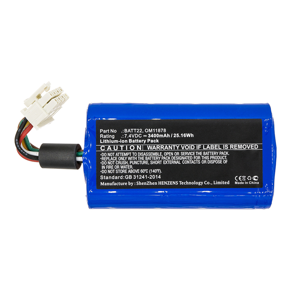 Synergy Digital Medical Battery, Compatible with Welch-Allyn BATT22 Medical Battery (Li-ion, 7.4V, 3400mAh)