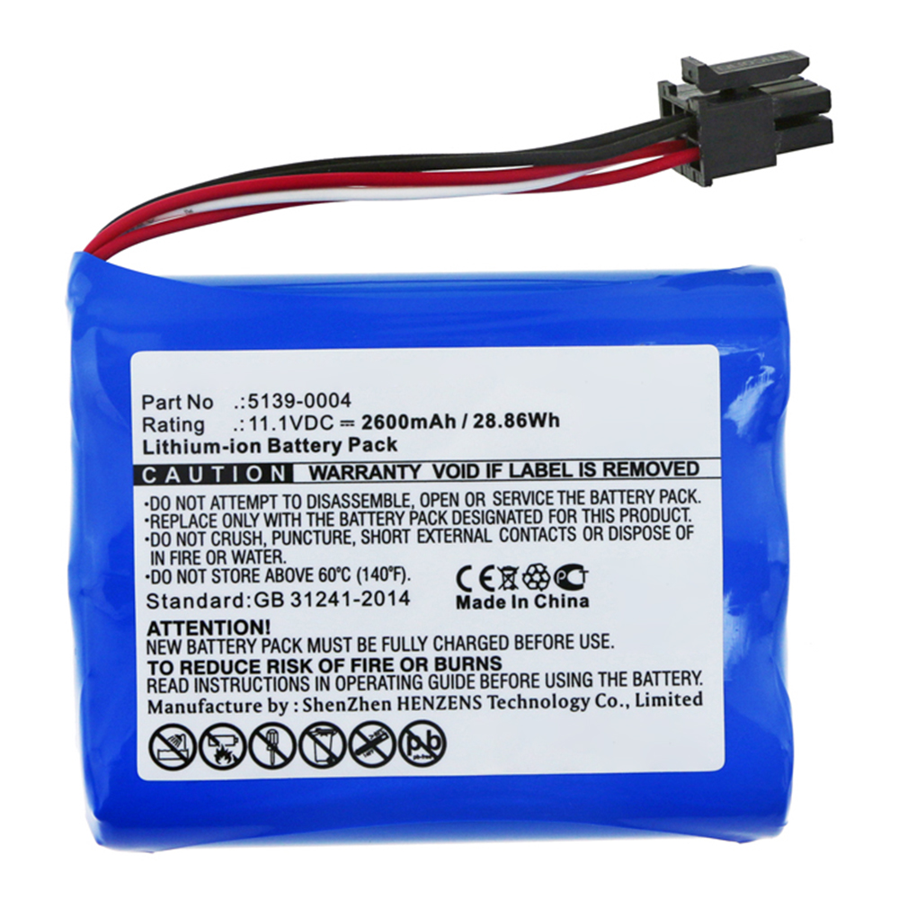 Synergy Digital Medical Battery, Compatible with 5139-0004 Medical Battery (11.1V, Li-ion, 2600mAh)