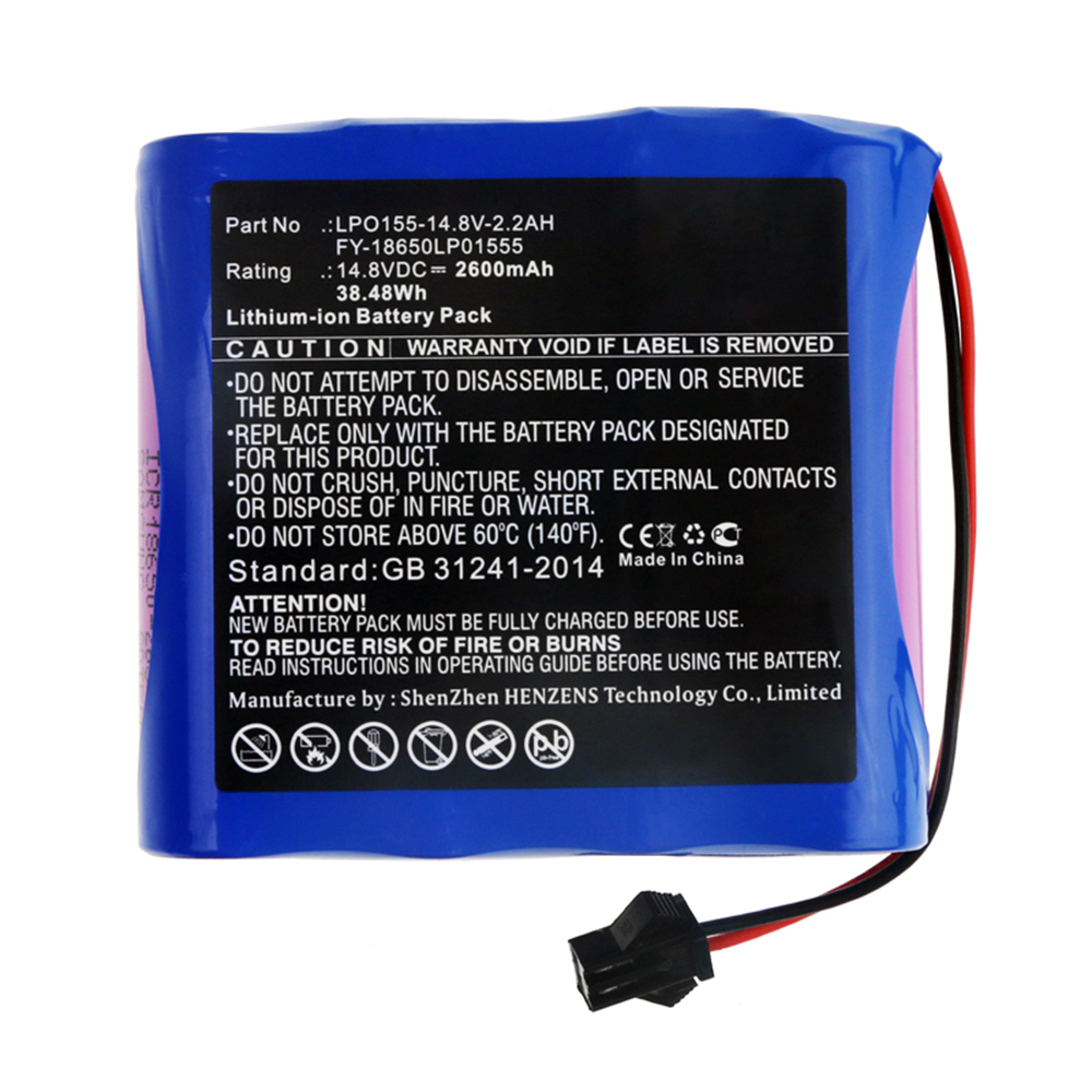 Synergy Digital Medical Battery, Compatible with FY-18650LP01555 Medical Battery (14.8V, Li-ion, 2600mAh)