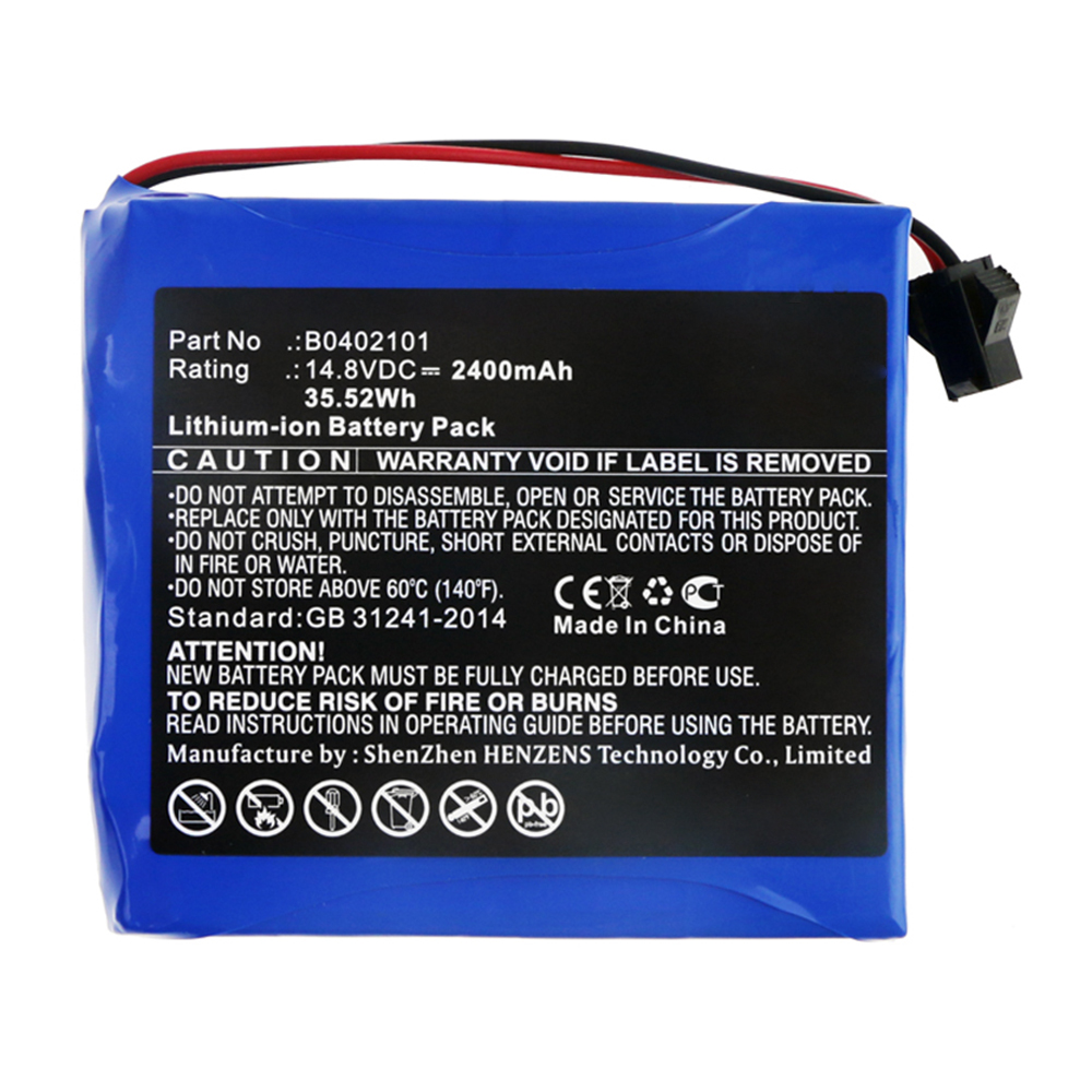 Synergy Digital Medical Battery, Compatible with B0402101 Medical Battery (14.8V, Li-ion, 2400mAh)
