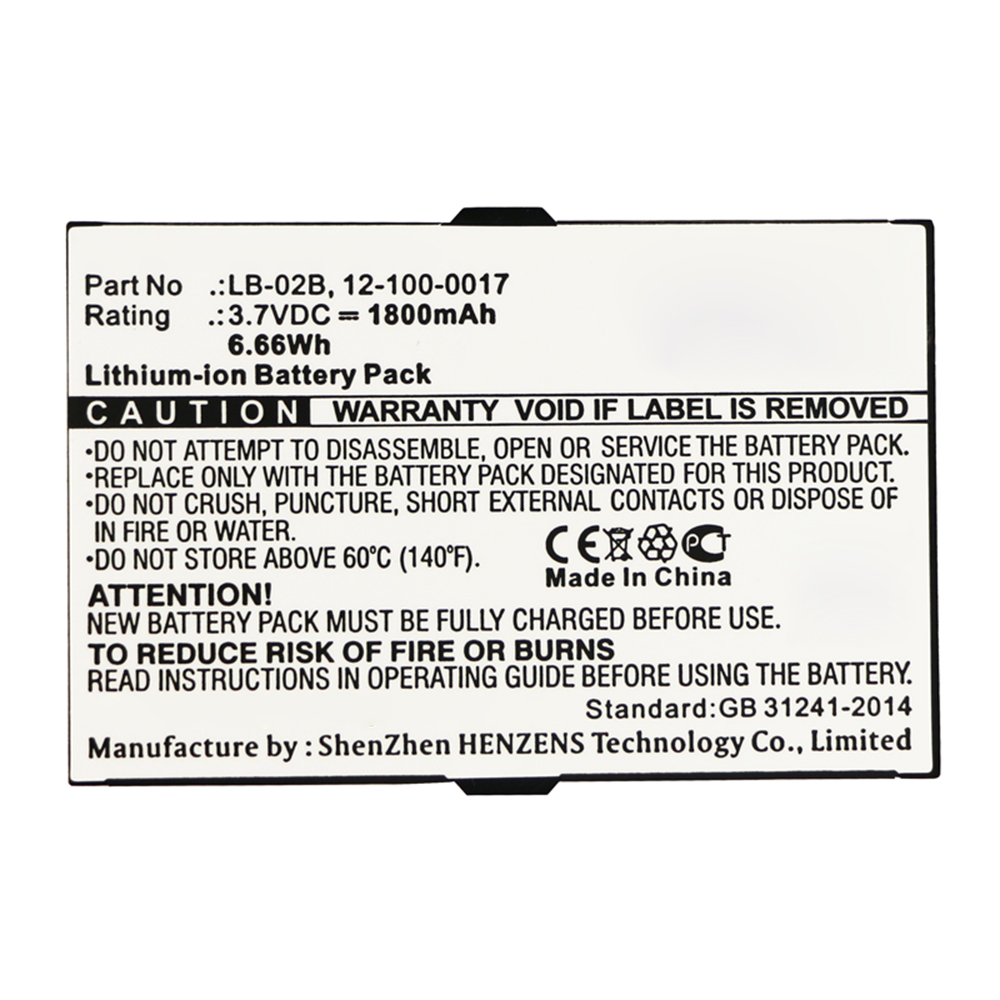 Synergy Digital Medical Battery, Compatible with BIOLIGHT B-02B Medical Battery (Li-ion, 3.7V, 1800mAh)