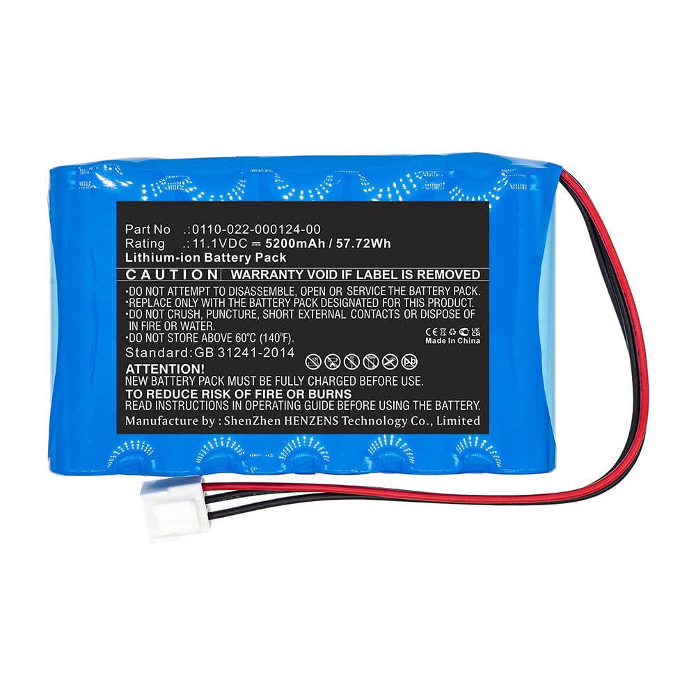 Synergy Digital Medical Battery, Compatible with COMEN 0110-022-000124-00 Medical Battery (Li-ion, 11.1V, 5200mAh)
