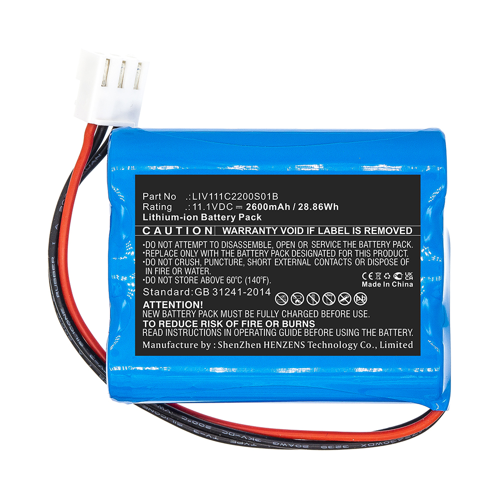Synergy Digital Medical Battery, Compatible with COMEN 022-000066-00 Medical Battery (Li-ion, 11.1V, 2600mAh)