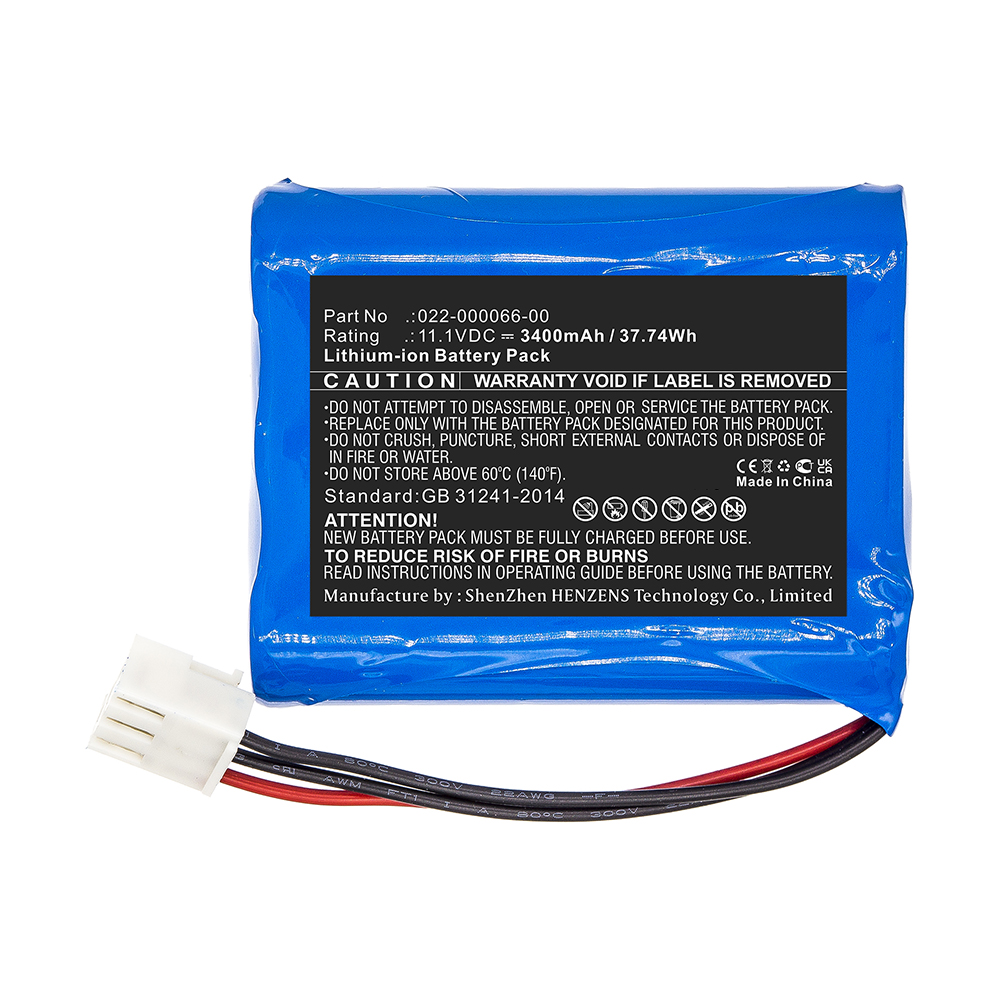 Synergy Digital Medical Battery, Compatible with COMEN 022-000066-00 Medical Battery (Li-ion, 11.1V, 3400mAh)