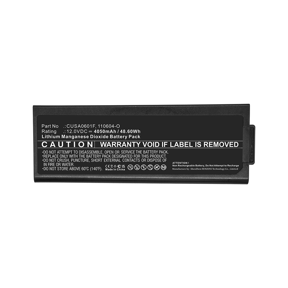 Synergy Digital Medical Battery, Compatible with CU Medical 110604-O Medical Battery (Li-MnO2, 12V, 4050mAh)