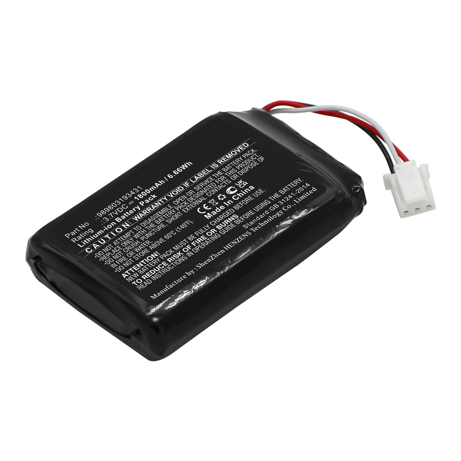 Synergy Digital Medical Battery, Compatible with Philips 989803193431 Medical Battery (Li-ion, 3.7V, 1800mAh)