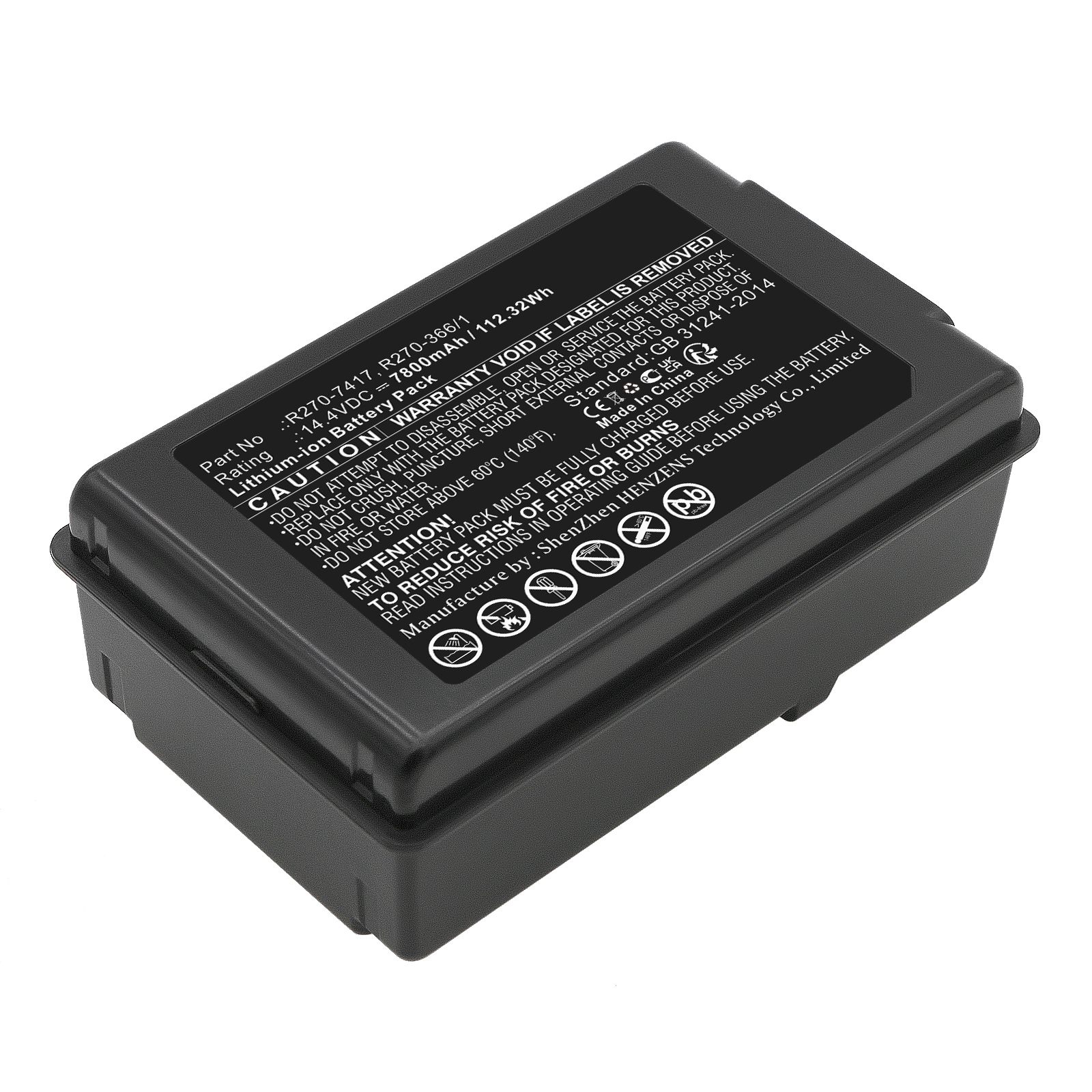 Synergy Digital Medical Battery, Compatible with ResMed R270-366/1 Medical Battery (Li-Ion, 14.4V, 7800mAh)