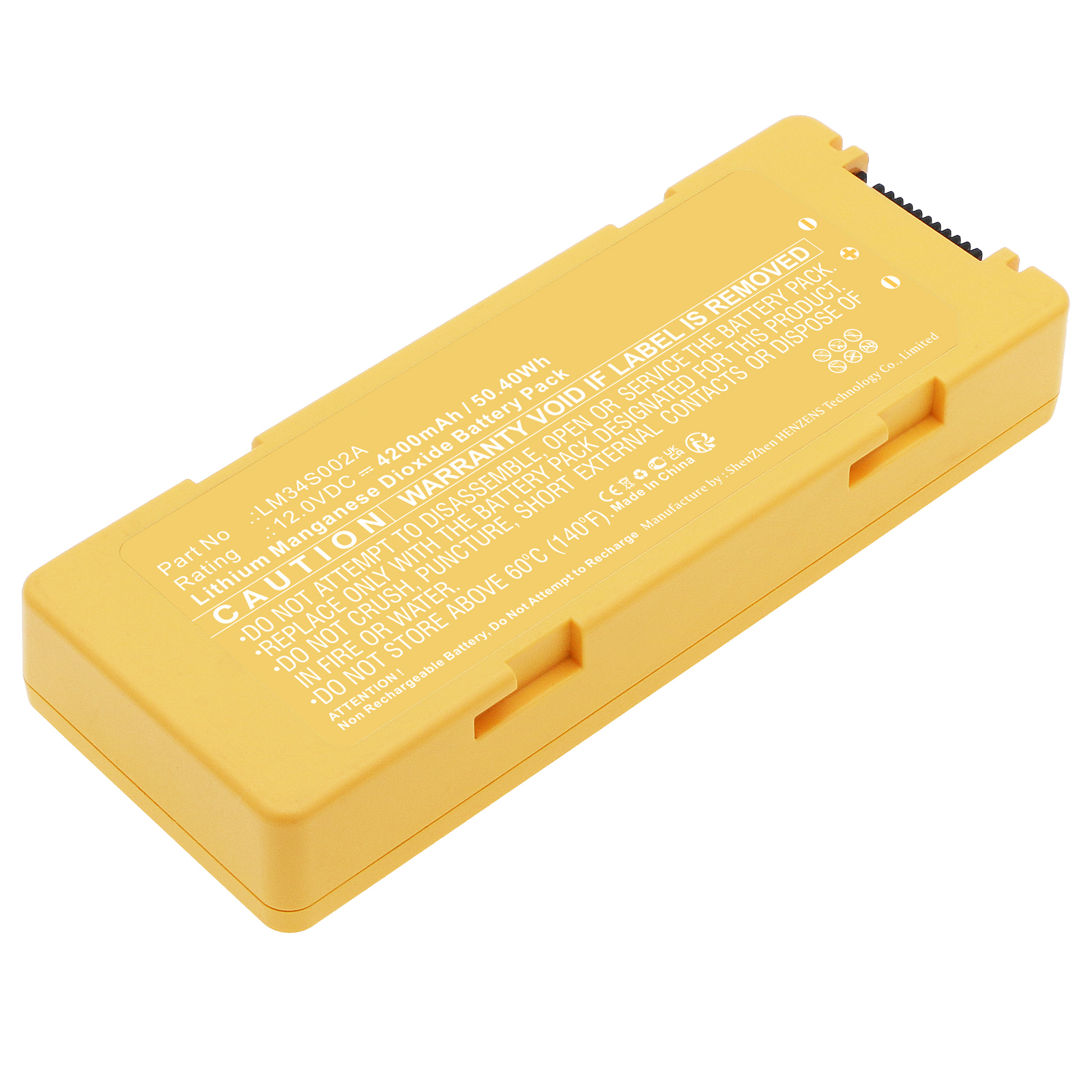 Synergy Digital Medical Battery, Compatible with Mindray LM34S002A Medical Battery (Li-MnO2, 12V, 4200mAh)