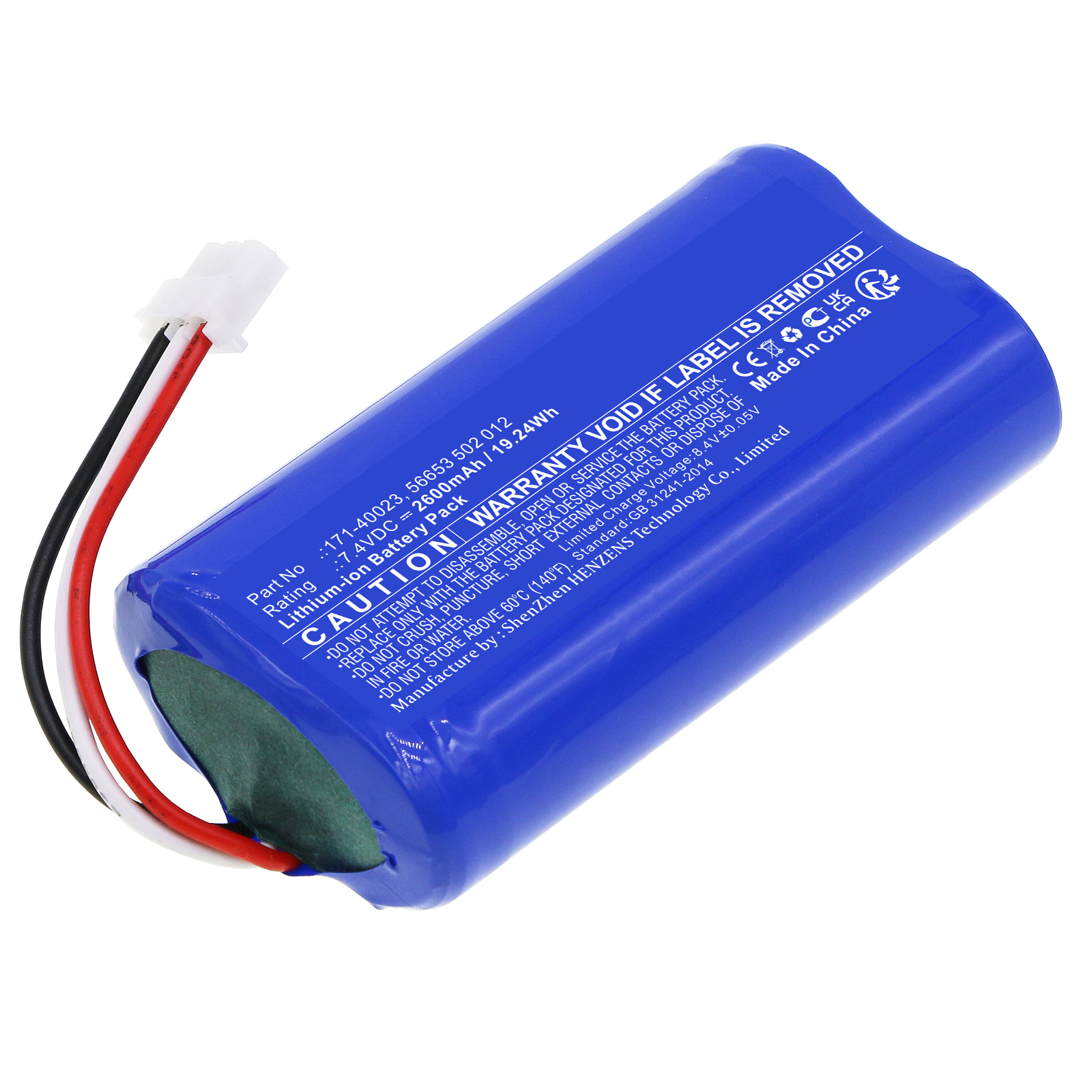 Synergy Digital Medical Battery, Compatible with Laerdal 171-40023 Medical Battery (Li-ion, 7.4V, 2600mAh)