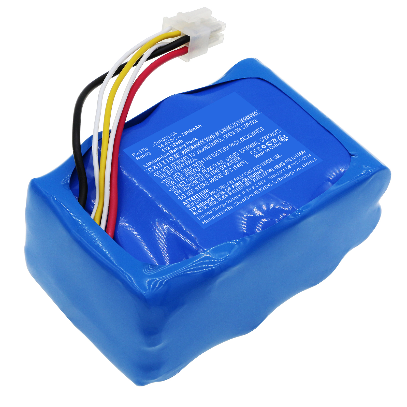 Synergy Digital Medical Battery, Compatible with INOVA Labs 200039-0A Medical Battery (Li-ion, 14.4V, 7800mAh)