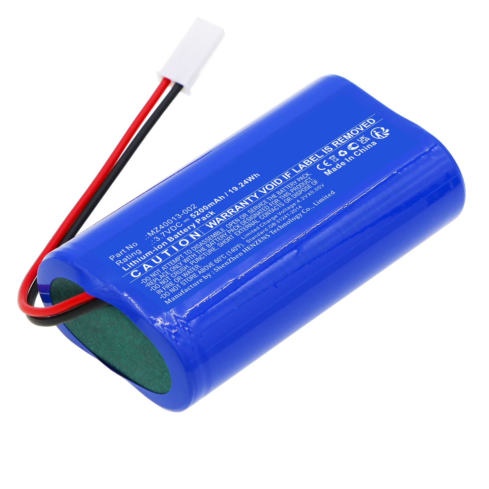 Synergy Digital Medical Battery, Compatible with ADE MZ40013-002 Medical Battery (Li-ion, 3.7V, 5200mAh)