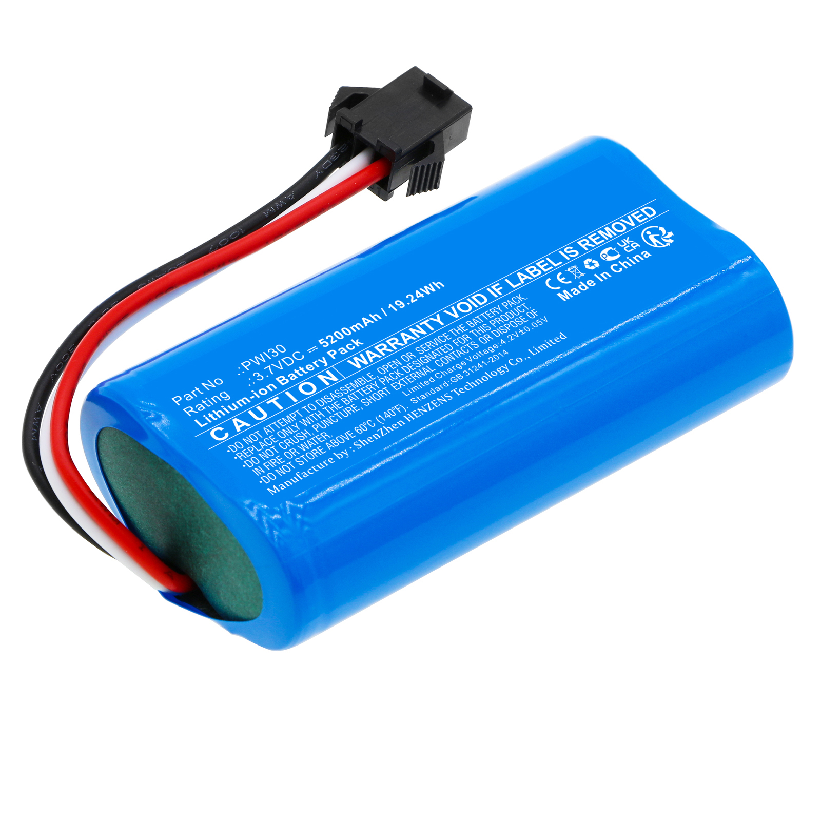 Synergy Digital Medical Battery, Compatible with ADE ISR18650 Medical Battery (Li-ion, 3.7V, 5200mAh)