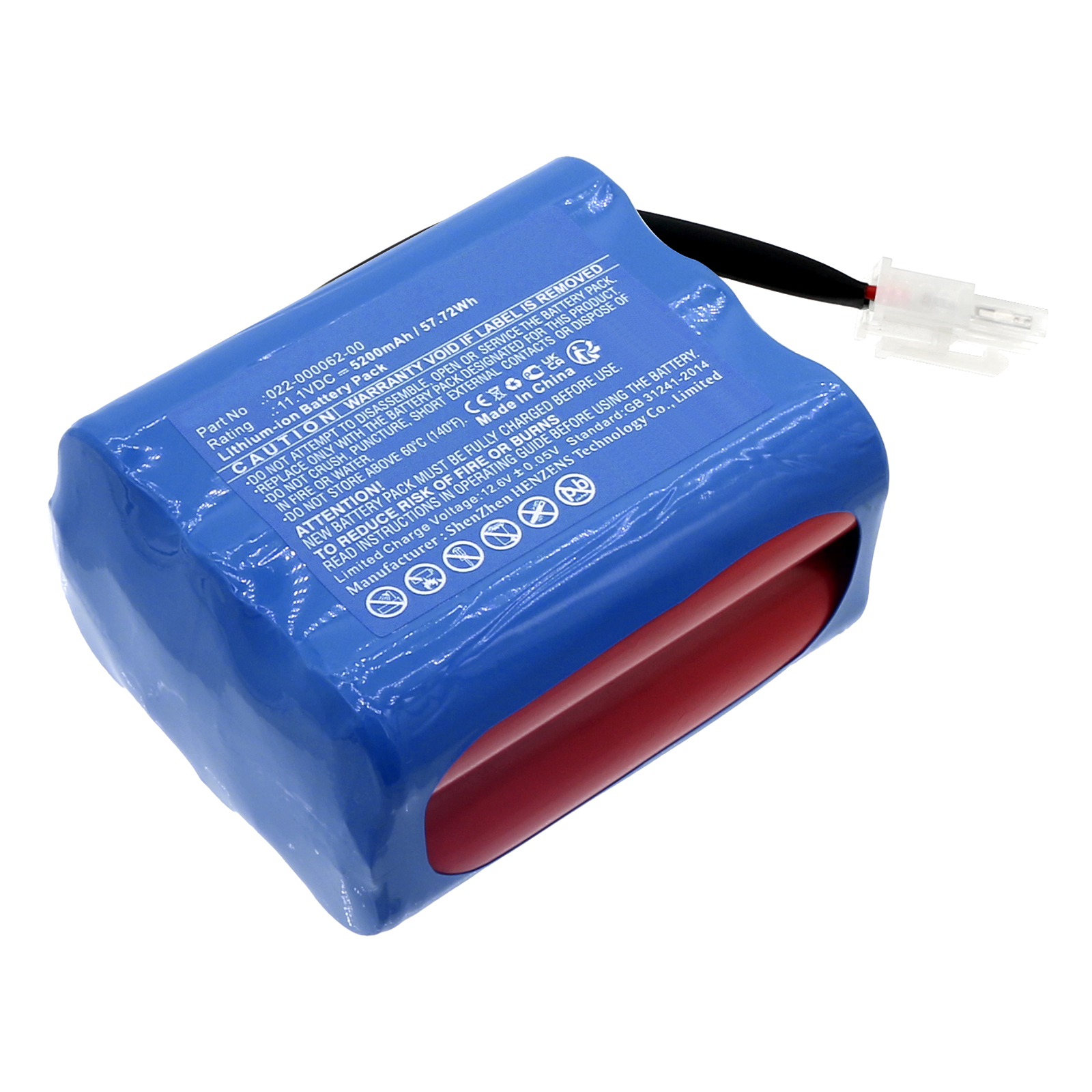 Synergy Digital Medical Battery, Compatible with COMEN 022-000062-00 Medical Battery (Li-ion, 11.1V, 5200mAh)