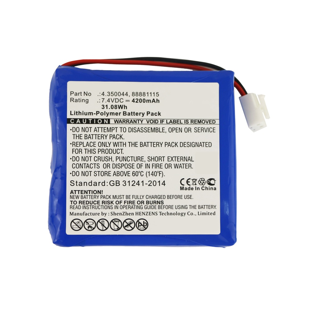 Synergy Digital Medical Battery, Compatible with Schiller 88881115 Medical Battery (Li-Pol, 7.4V, 4200mAh)
