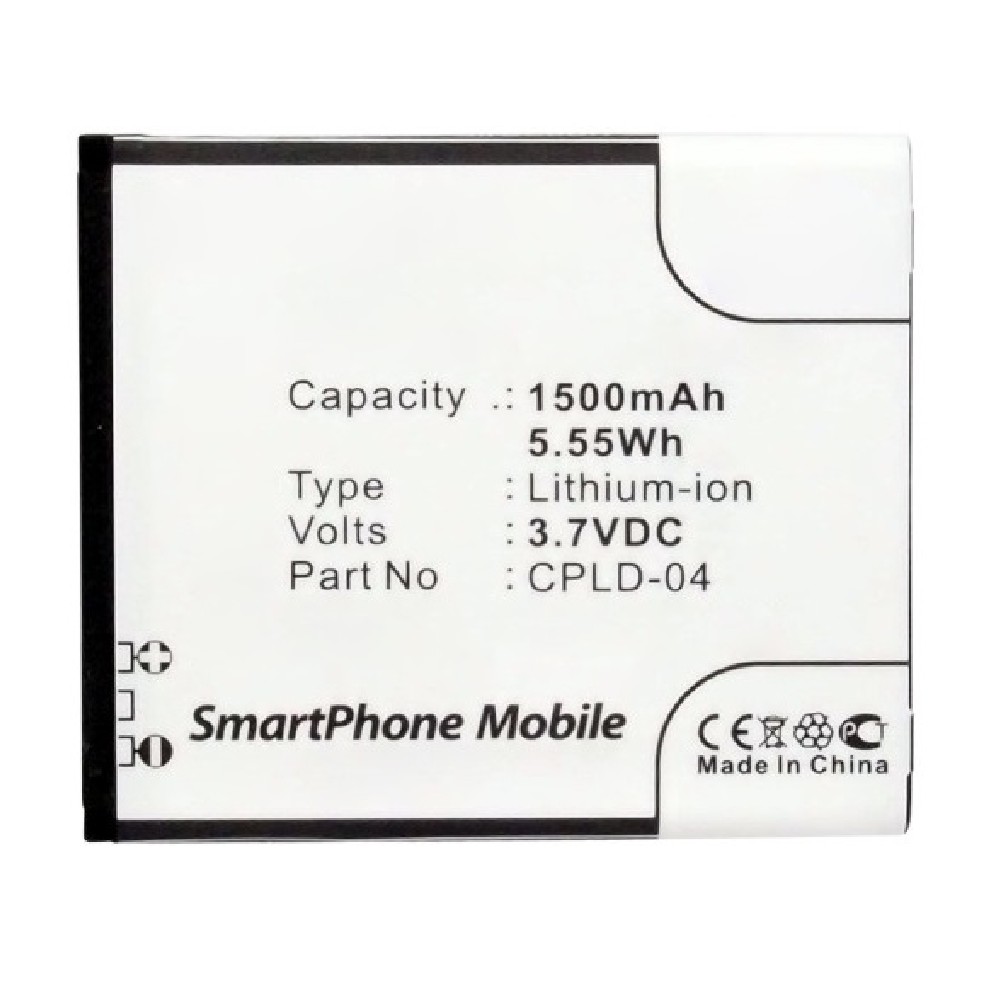 Synergy Digital Cell Phone Battery, Compatible with Coolpad CPLD-04 Cell Phone Battery (Li-ion, 3.7V, 1500mAh)