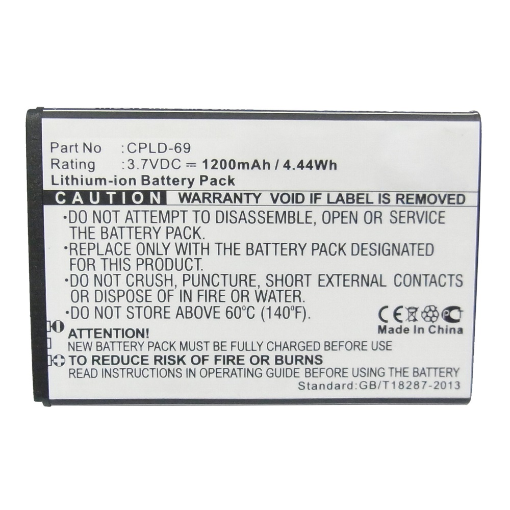 Synergy Digital Cell Phone Battery, Compatible with Coolpad CPLD-69 Cell Phone Battery (Li-ion, 3.7V, 1200mAh)