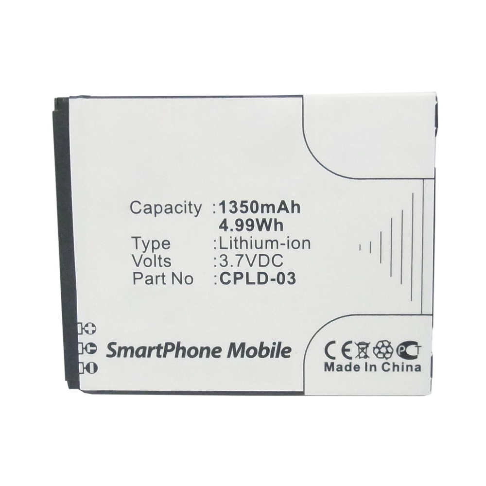 Synergy Digital Cell Phone Battery, Compatible with Coolpad CPLD-03 Cell Phone Battery (Li-ion, 3.7V, 1350mAh)