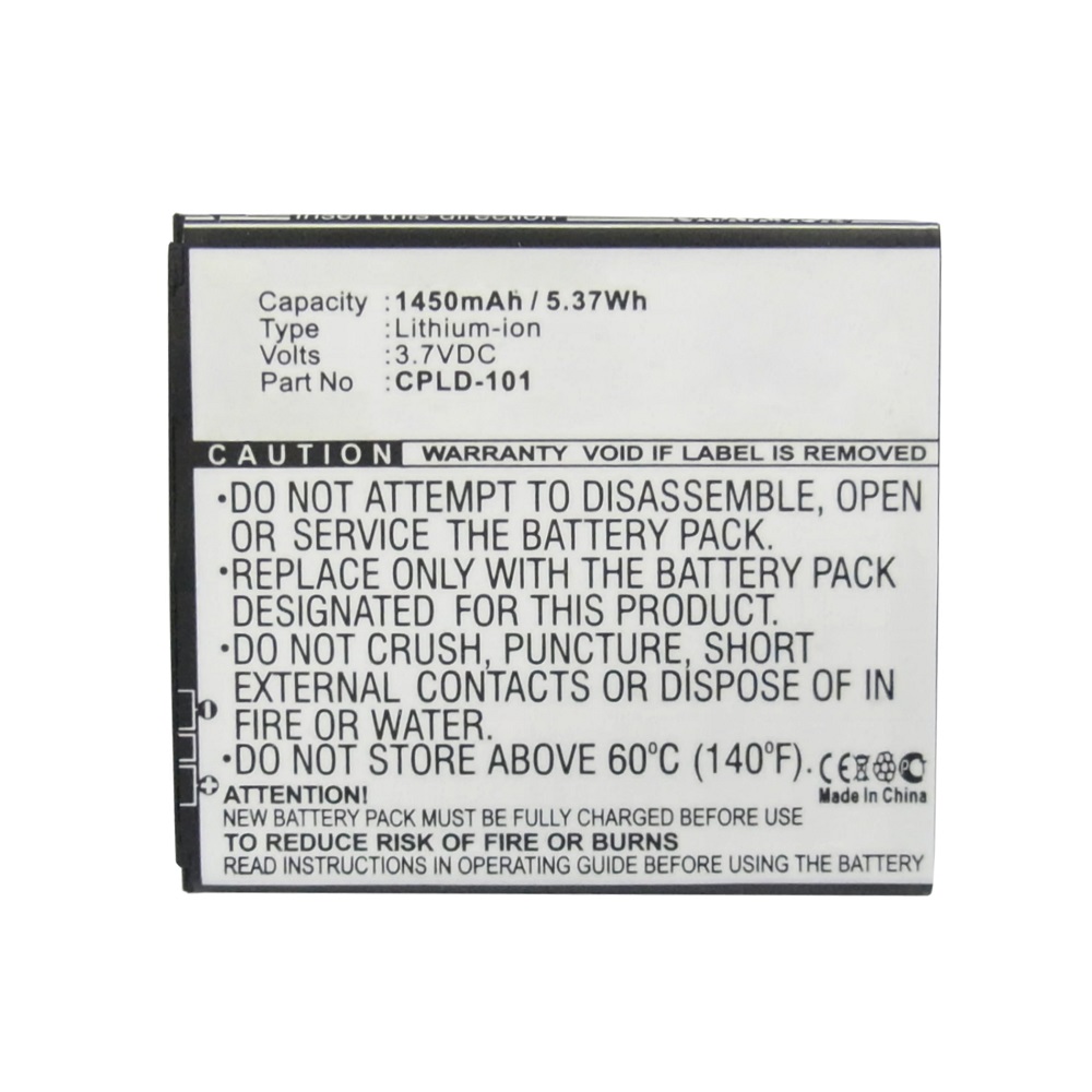 Synergy Digital Cell Phone Battery, Compatible with Coolpad CPLD-101 Cell Phone Battery (Li-ion, 3.7V, 1450mAh)
