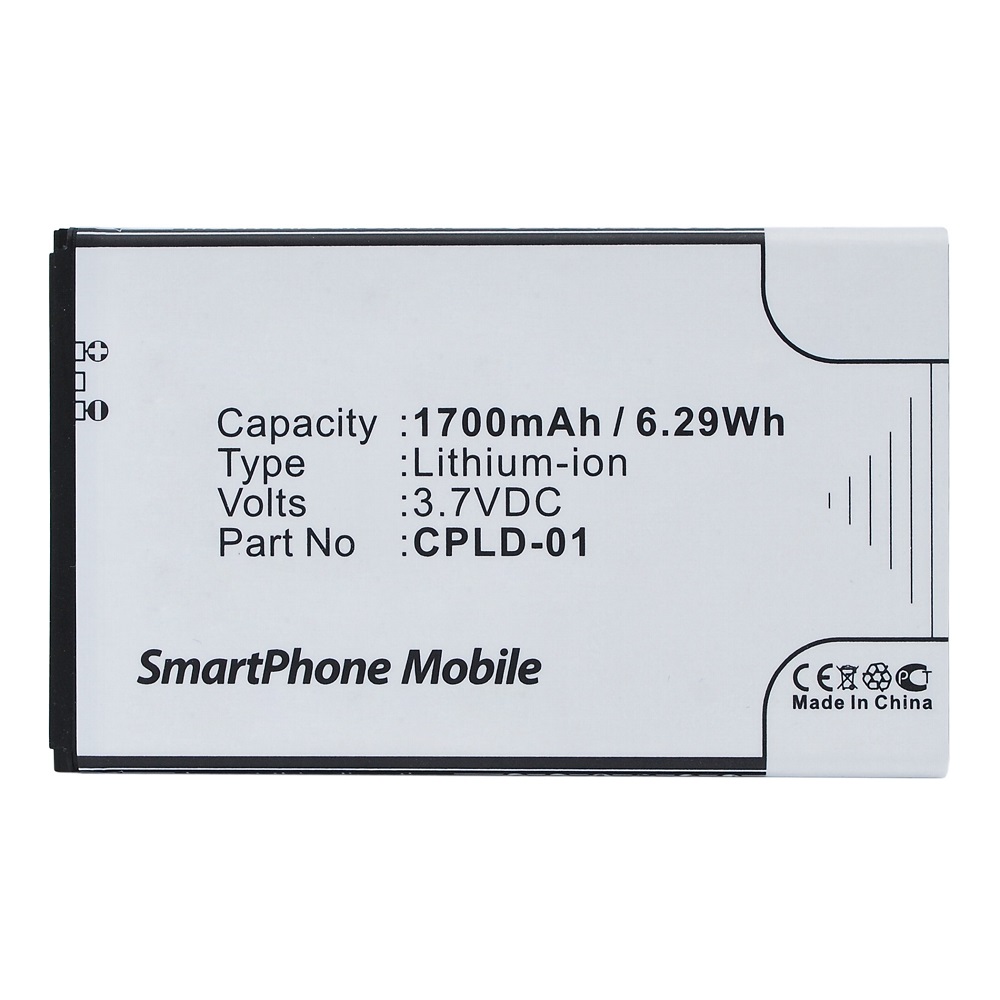 Synergy Digital Cell Phone Battery, Compatible with Coolpad CPLD-01 Cell Phone Battery (Li-ion, 3.7V, 1700mAh)