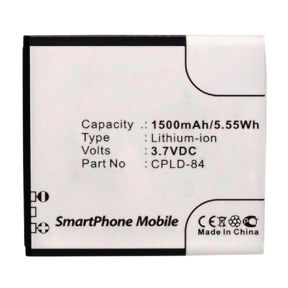 Synergy Digital Cell Phone Battery, Compatible with Coolpad CPLD-84 Cell Phone Battery (Li-ion, 3.7V, 1500mAh)