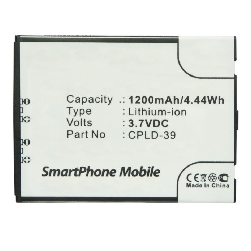 Synergy Digital Cell Phone Battery, Compatible with Coolpad CPLD-39 Cell Phone Battery (Li-ion, 3.7V, 1200mAh)