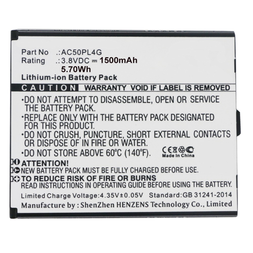 Synergy Digital Cell Phone Battery, Compatible with intex BR22024BR Cell Phone Battery (Li-ion, 3.8V, 1500mAh)