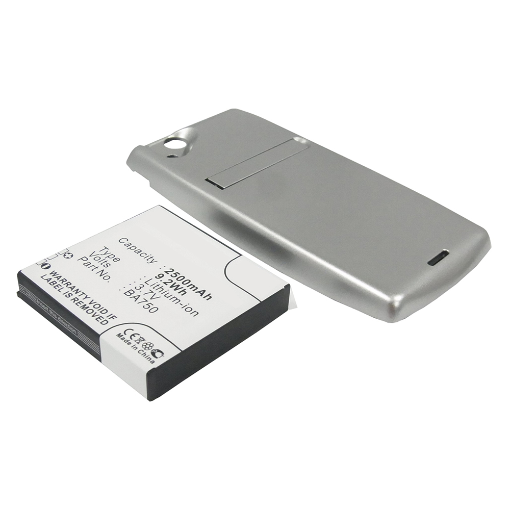 Synergy Digital Cell Phone Battery, Compatible with Sony Ericsson BA750 Cell Phone Battery (3.7V, Li-ion, 2500mAh)
