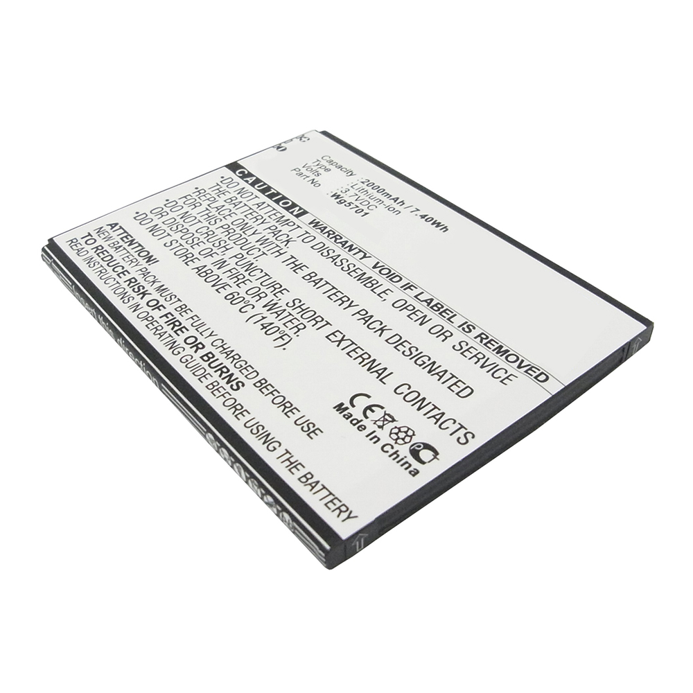 Synergy Digital Cell Phone Battery, Compatible with GFive WG5701 Cell Phone Battery (3.7V, Li-ion, 2000mAh)