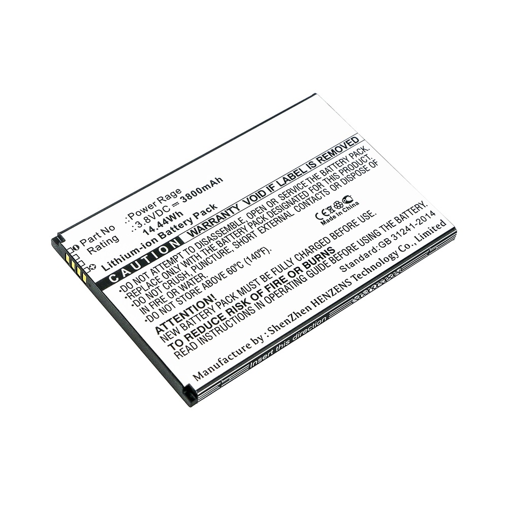 Synergy Digital Cell Phone Battery, Compatible with Highscreen Power Rage Cell Phone Battery (3.8V, Li-ion, 3800mAh)