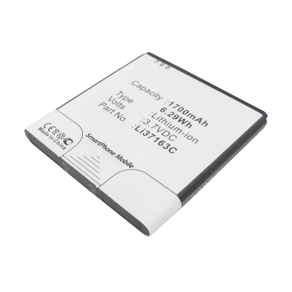 Synergy Digital Cell Phone Battery, Compatible with Hisense Li37163C Cell Phone Battery (3.7V, Li-ion, 1700mAh)